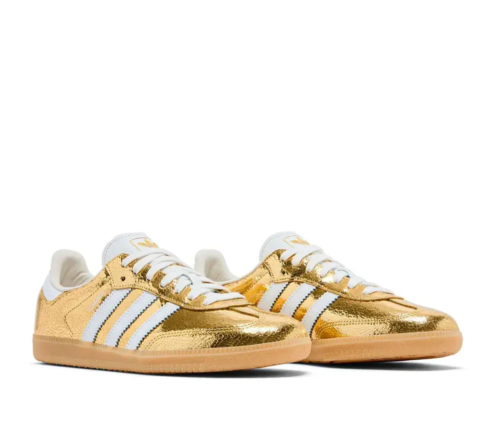 Sneakers "Chrome" — Cuir Métallisé & Effet Craquelé