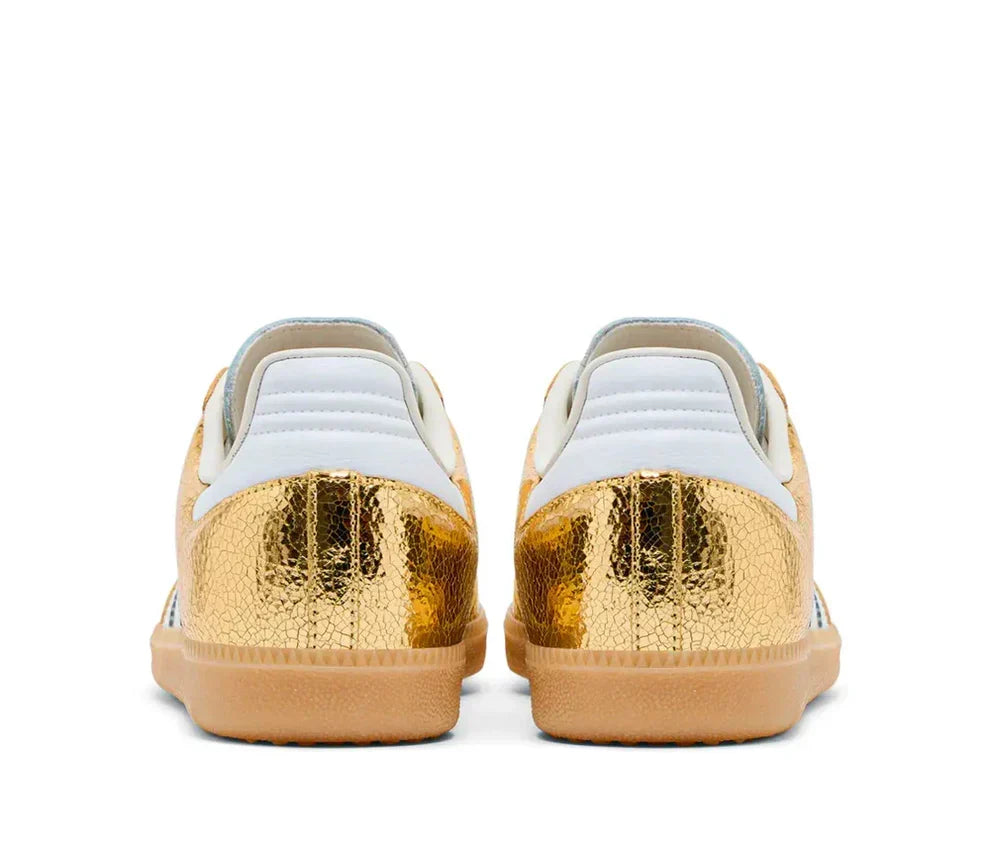 Sneakers "Chrome" — Cuir Métallisé & Effet Craquelé
